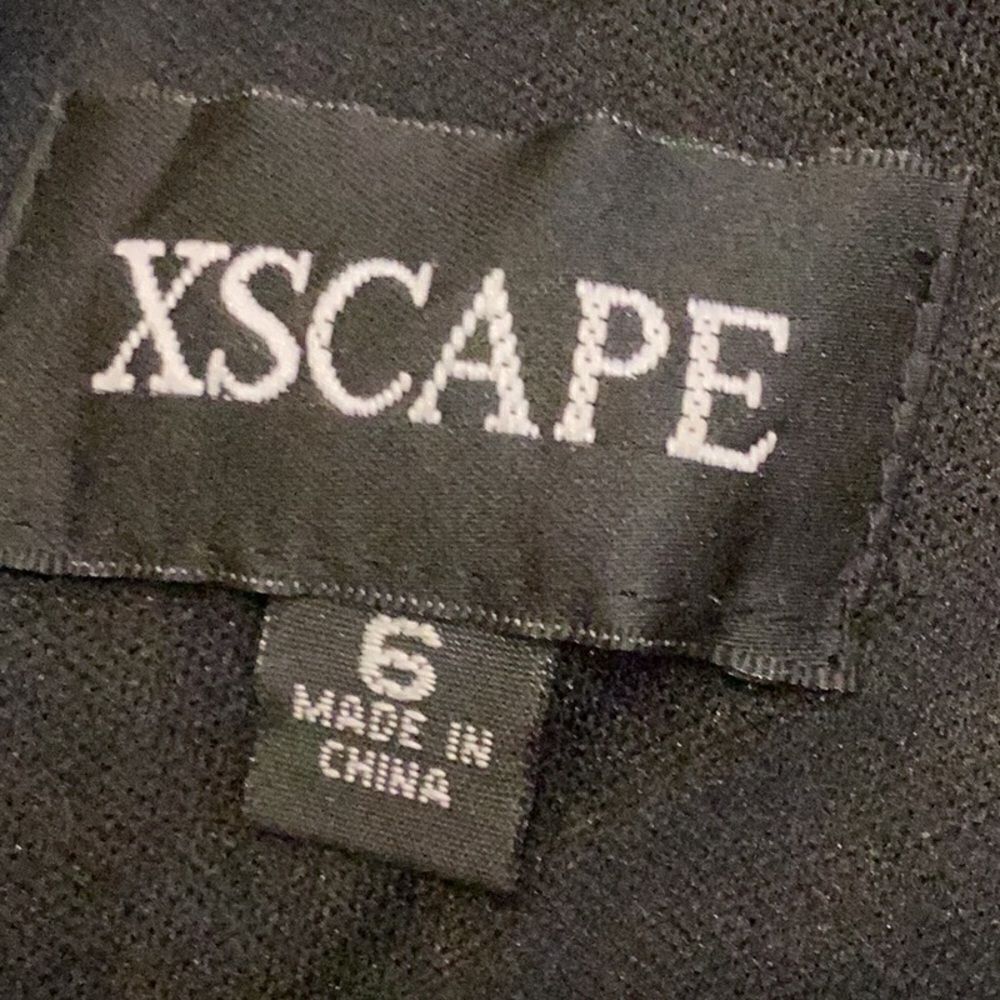 Xscape Black fit & flare prom evening party dress with mesh cutouts Size 6 - Picture 9 of 12